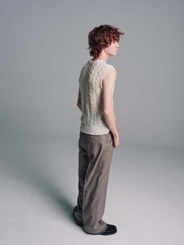 Our Legacy Sheer Cable Knitted Vest - White | Garmentory