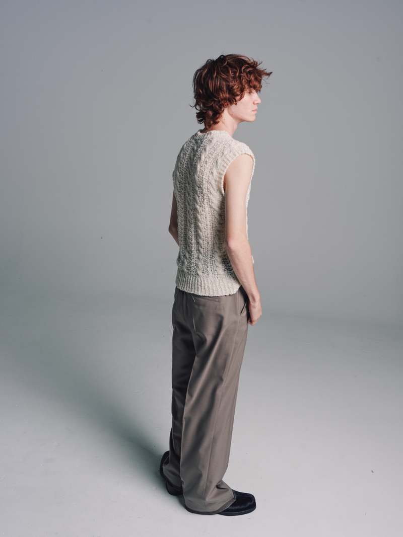 Our Legacy Sheer Cable Knitted Vest - White | Garmentory