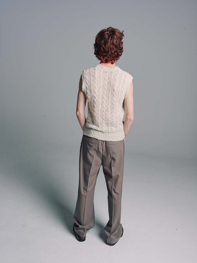 Our Legacy - Knitted Vest White Sheer Cable