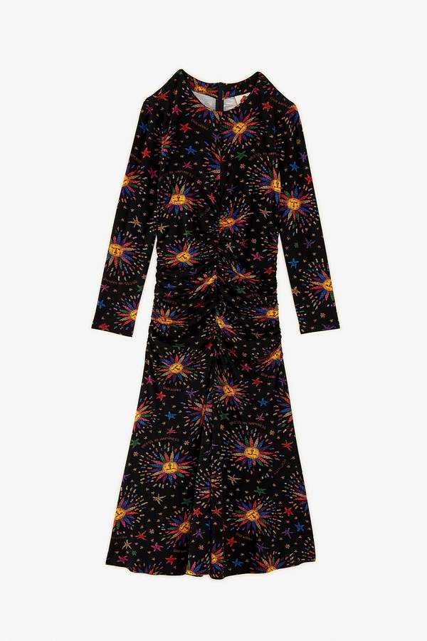 chinese dress ladies Off-White Rainbow Toucans Organic Cotton Maxi Dress  FARM Rio