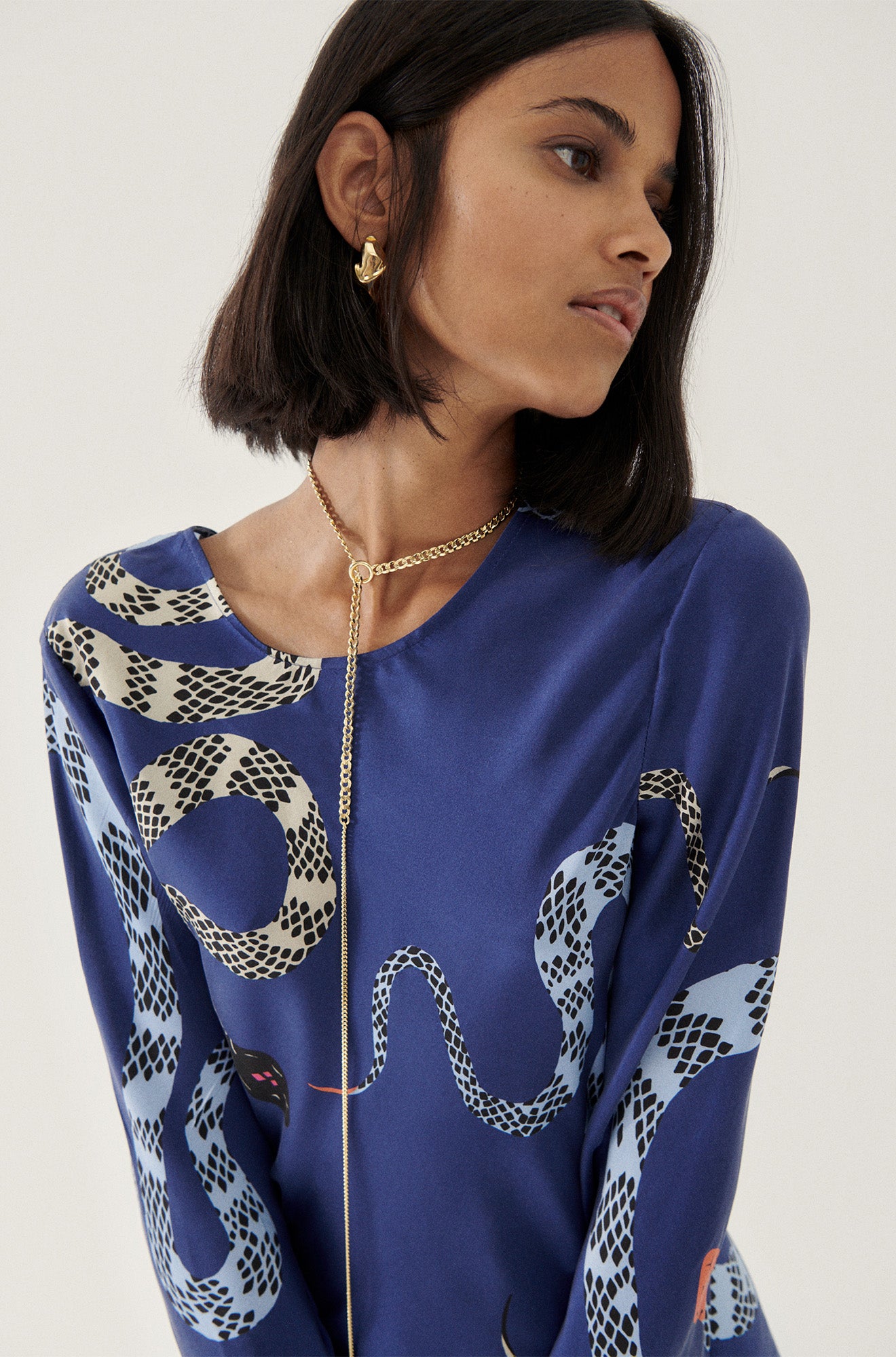 blue snake dress Tropical & Wild Blue Snake Print Halter Dress – Zil boutique