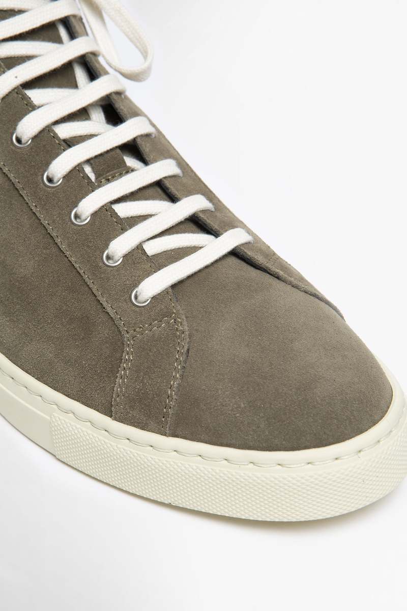 Common Projects Retro High Suede - Olive | Garmentory