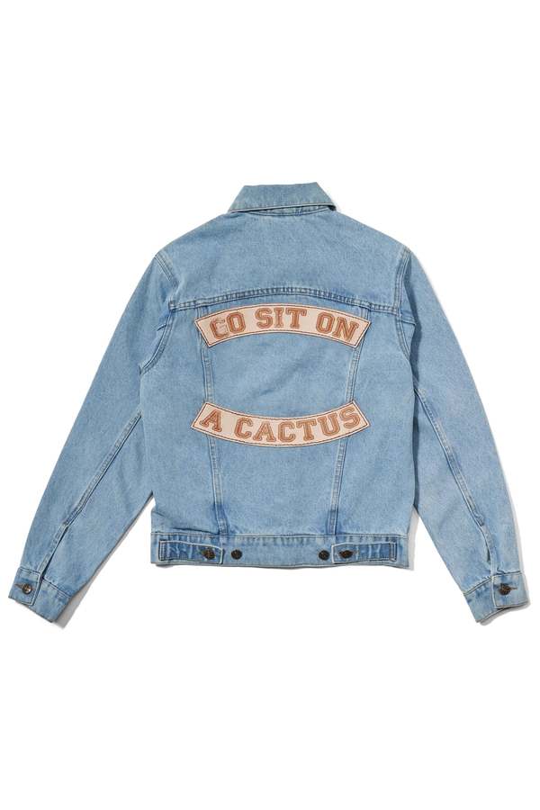 Understated Leather Go Sit On A Cactus Jacket - Denim | Garmentory