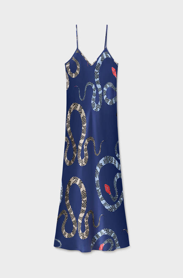blue snake print dress BCBG Maxazria Blue and Green Snakeskin Print Dress- Size XS – The Saved  Collection main image 0