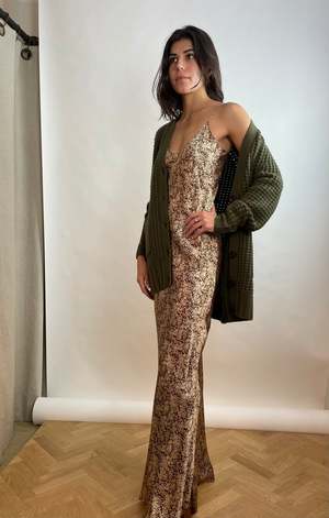 green emerald velvet dress Green Palm Leaf Print Maxi Dress - Vacation Dresses