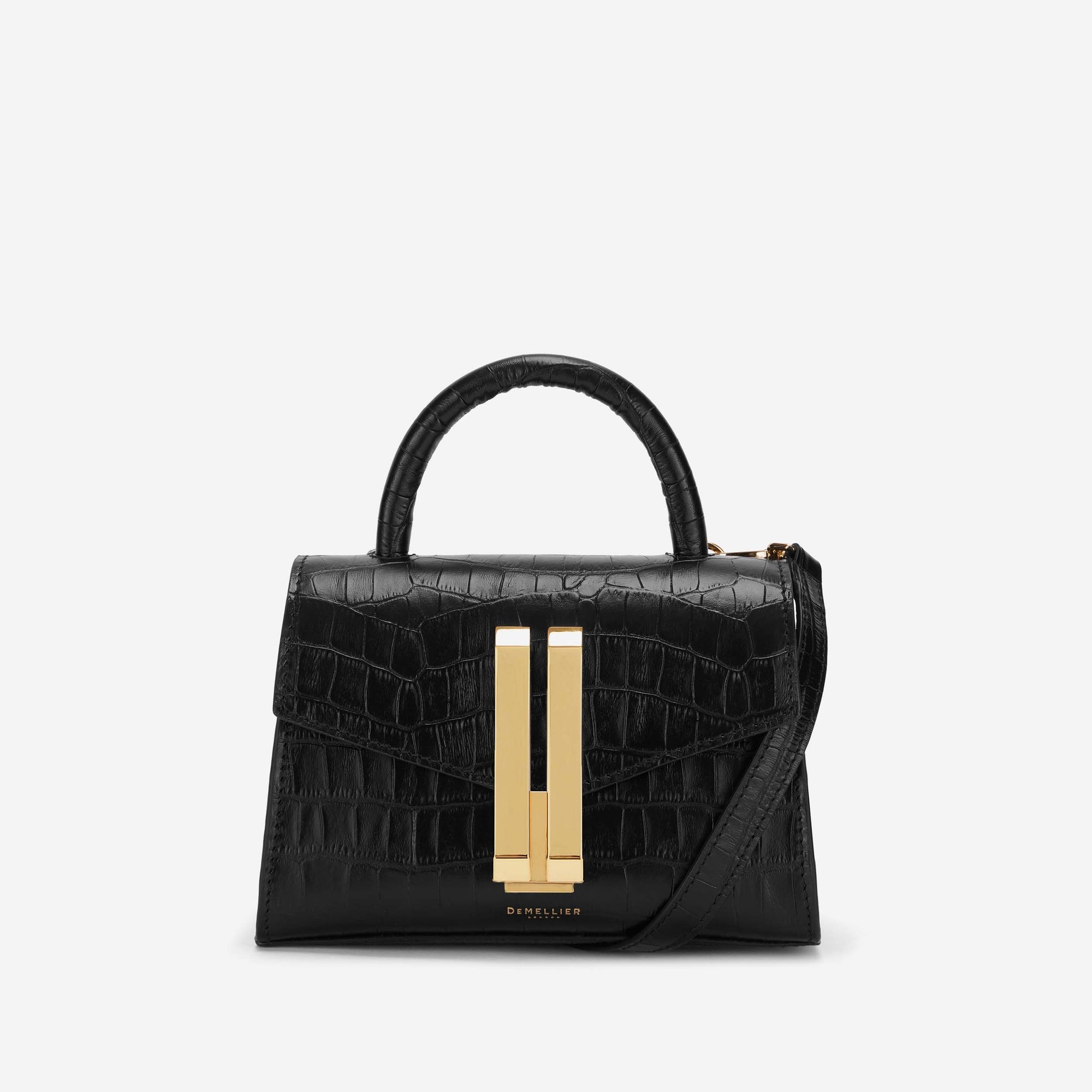 DeMellier Nano Montreal Bag - Croc Effect Black | Garmentory