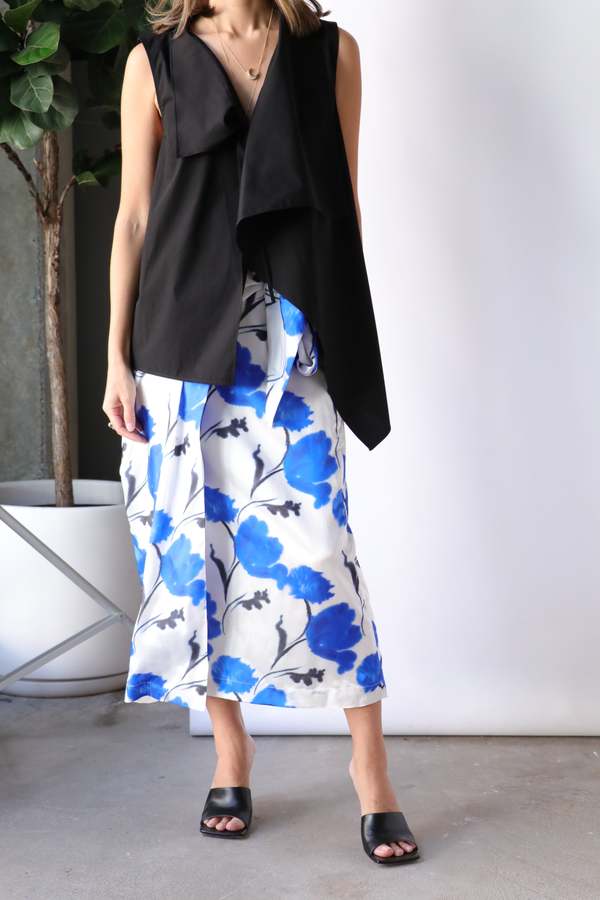 Christian Wijnants Tomoka Asymmetric Draped Sleeveless Top - Black