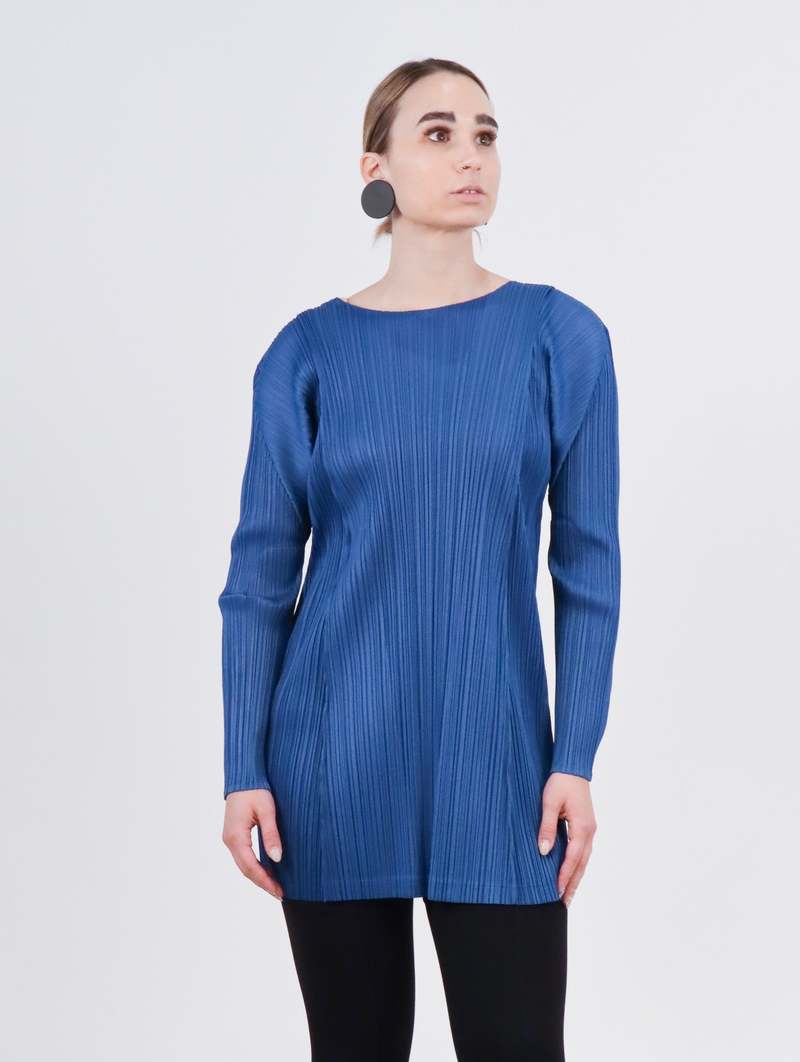 Pleats Please by Issey Miyake Blow Tunic - Dark Blue