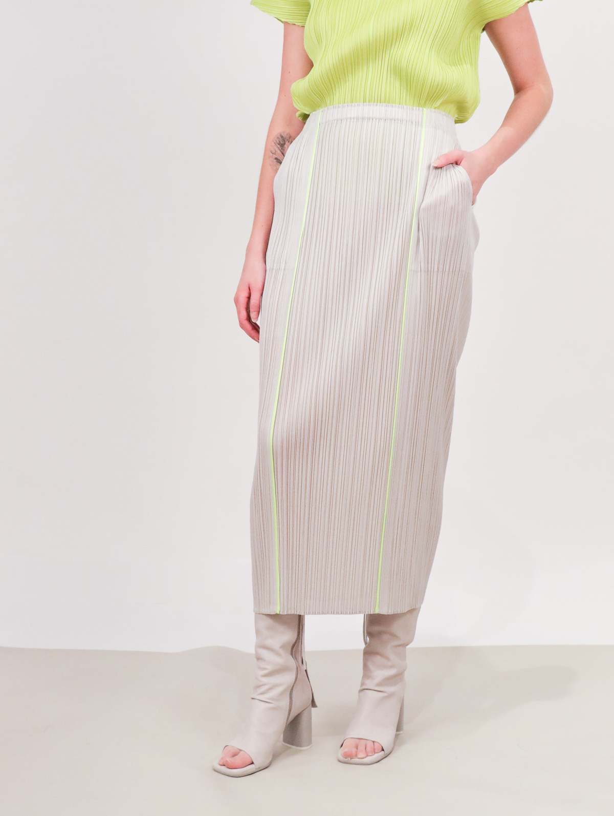 Pleats Please by Issey Miyake Sway Skirt - Light Gray | Garmentory
