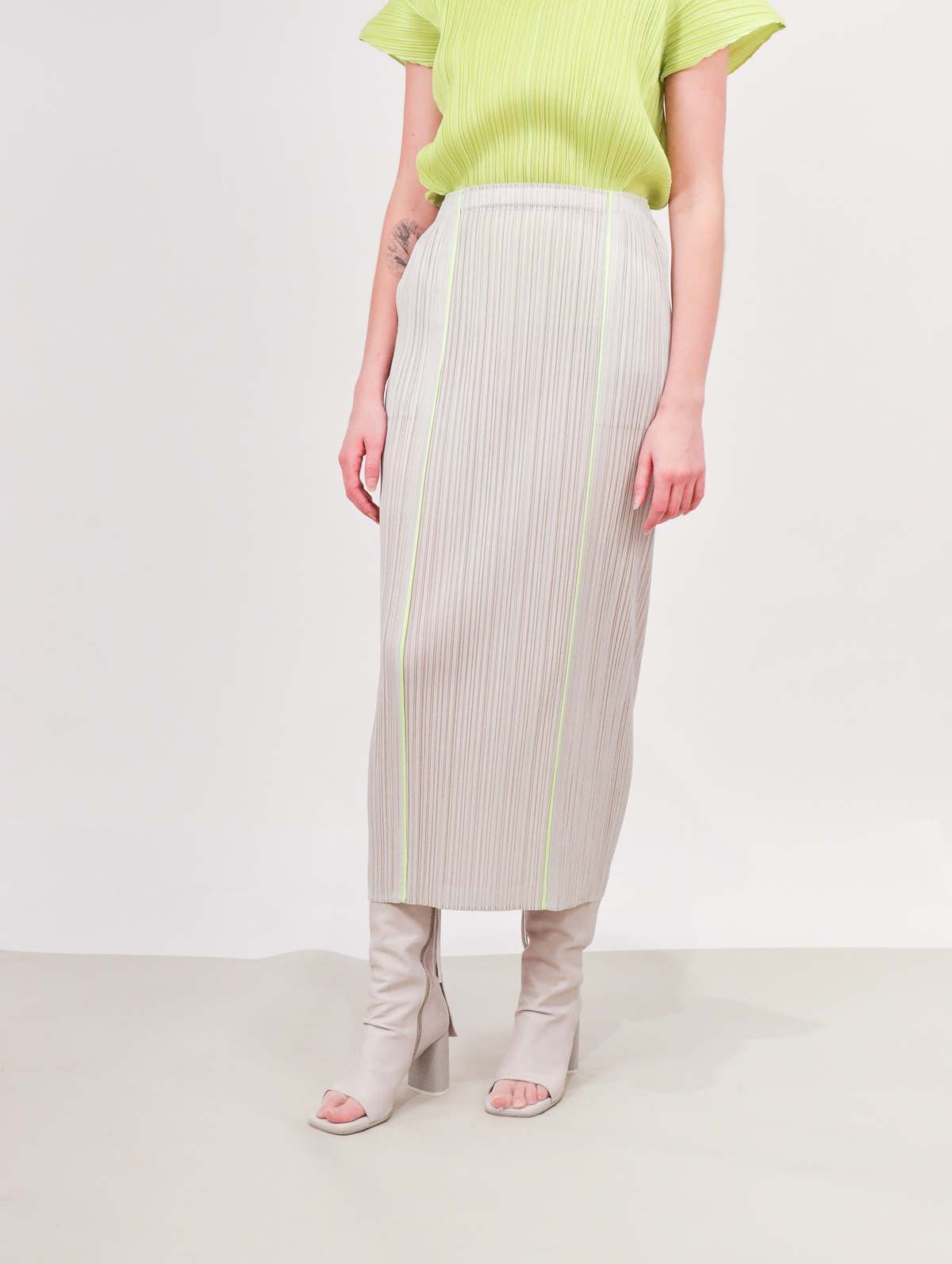 Pleats Please by Issey Miyake Sway Skirt - Light Gray | Garmentory