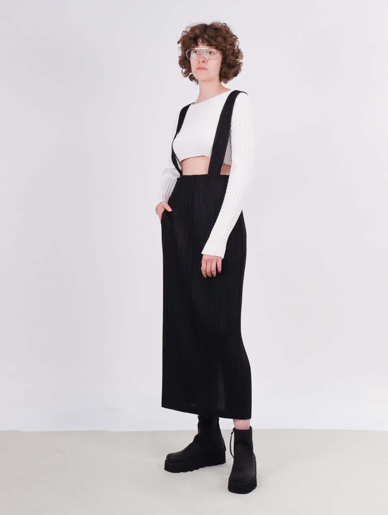 Pleats Please by Issey Miyake Thicker Bottoms Overalls - Black 