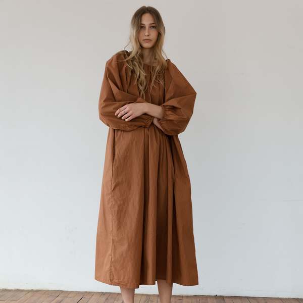 deiji studios brown dress Deiji Studios