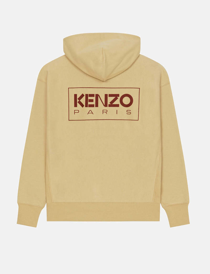 Kenzo Paris Oversized Hooded Sweatshirt - Beige | Garmentory