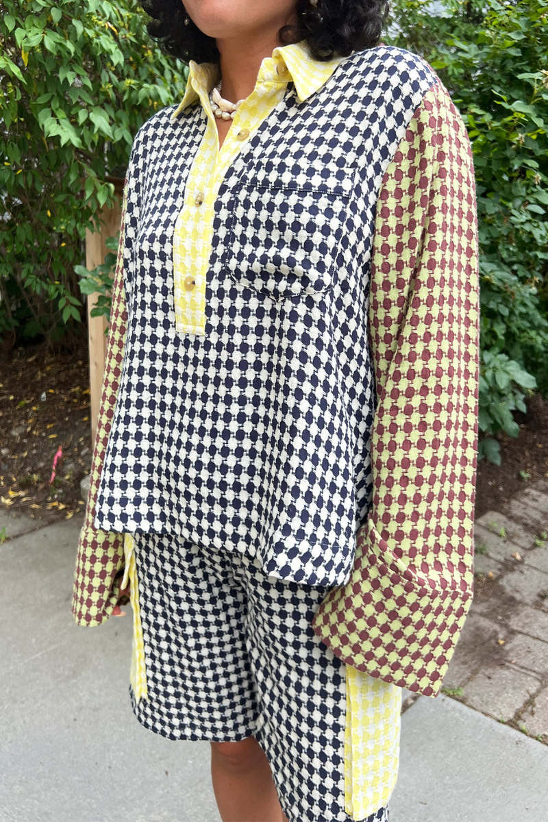 Stine Goya Adela Button Up - Space Check | Garmentory