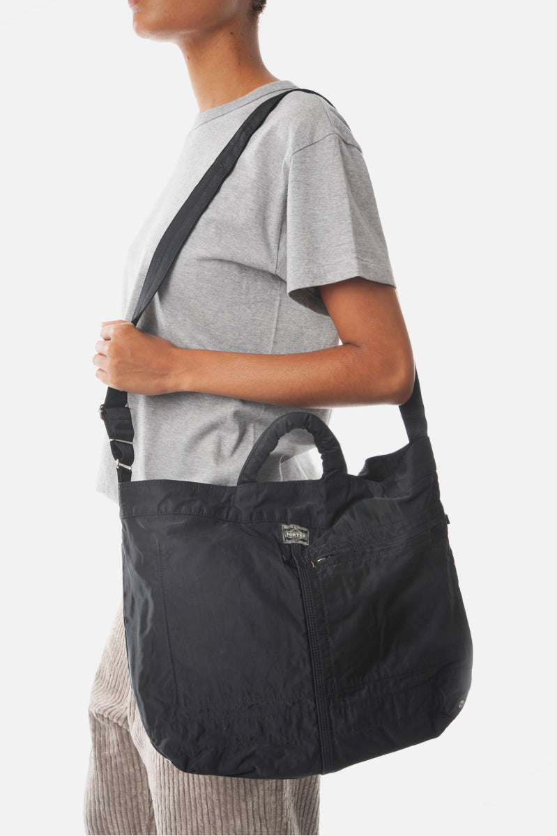 Porter small 2 way Mile Tote - Black | Garmentory