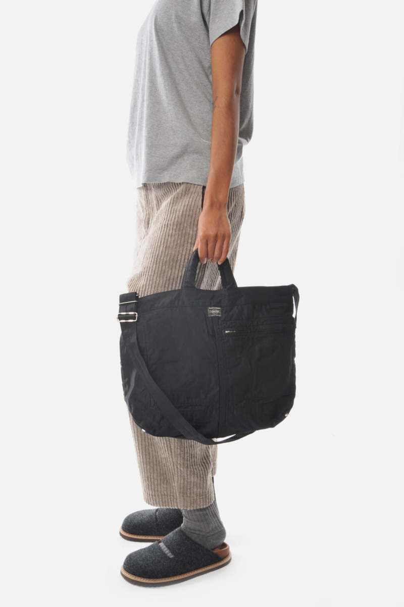 Porter small 2 way Mile Tote - Black | Garmentory