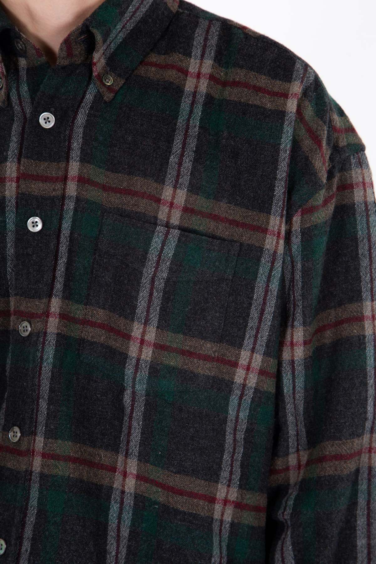 Our Legacy Borrowed BD Shirt - Green Pub Check | Garmentory