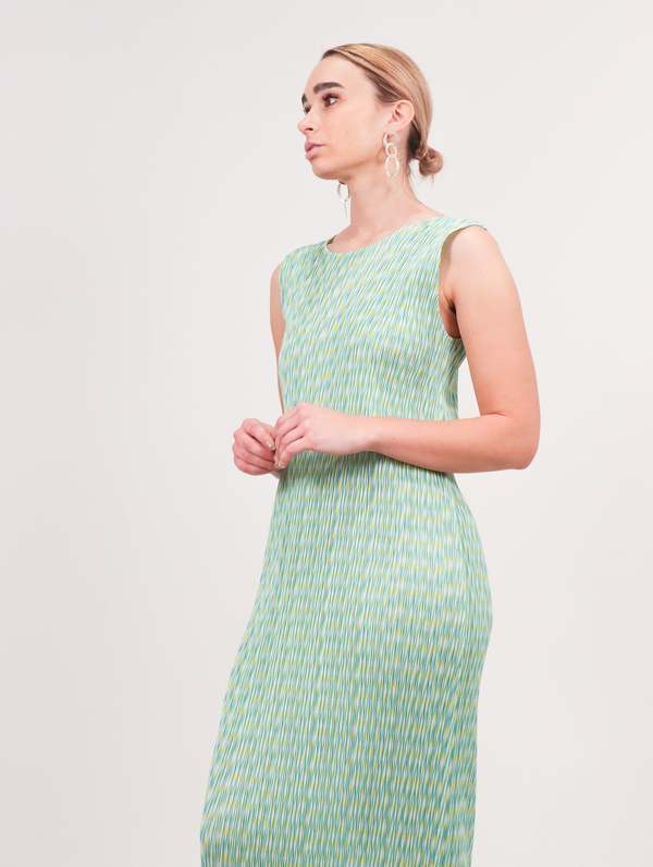 Pleats Please by Issey Miyake Whistle Dress - Lemon Yellow | Garmentory