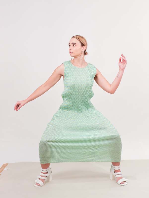 Pleats Please by Issey Miyake Whistle Dress - Lemon Yellow  