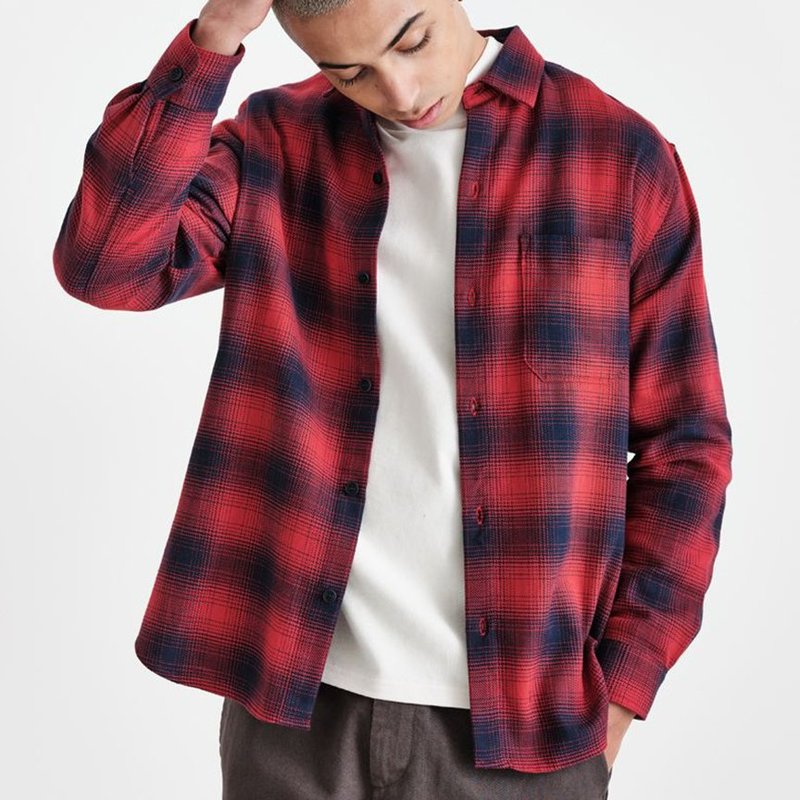Wax London Oz Shirt Leyton Check - Red Wax London Oz Shirt Leyton Check - Red