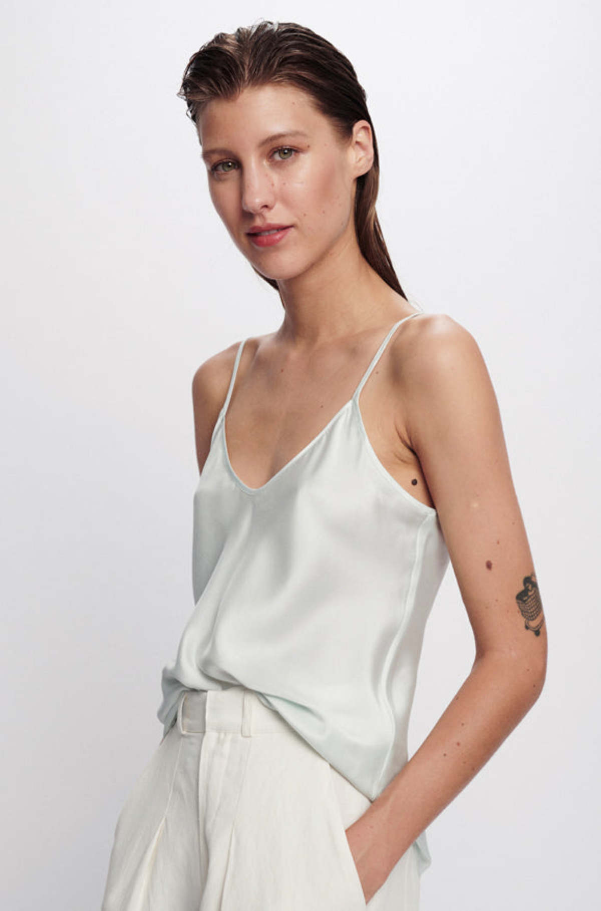 Bias Cut Cami Sage main image 0