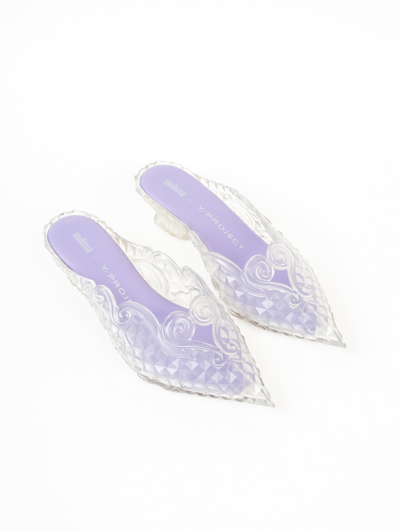Y/project MELISSA POINT MULE - LILAC/CLEAR | Garmentory