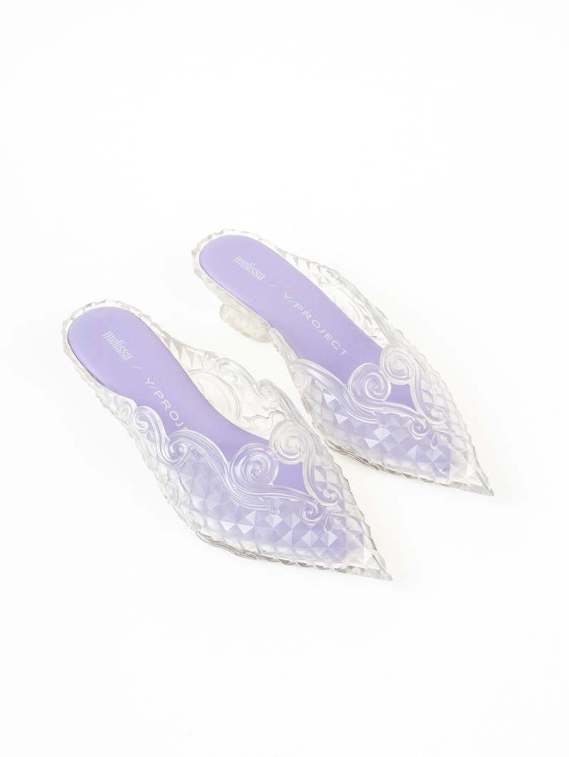 Y/project MELISSA POINT MULE - LILAC/CLEAR | Garmentory