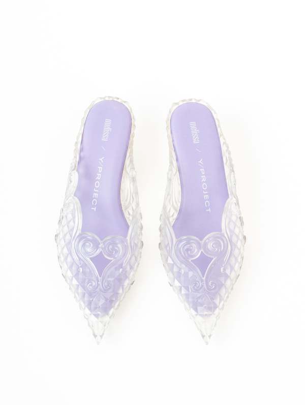Y/project MELISSA POINT MULE - LILAC/CLEAR | Garmentory