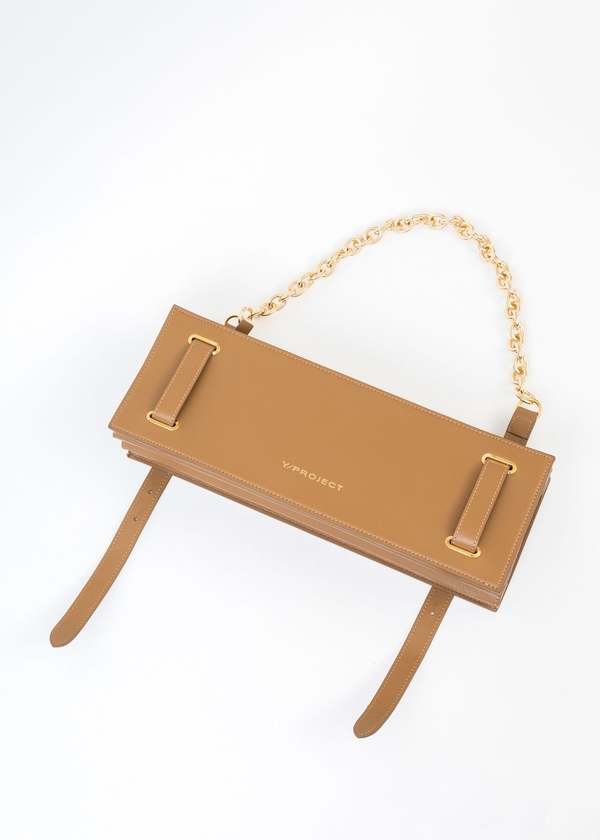 Y/project ACCORDION BAG WITH CHAIN - CARAMEL | Garmentory