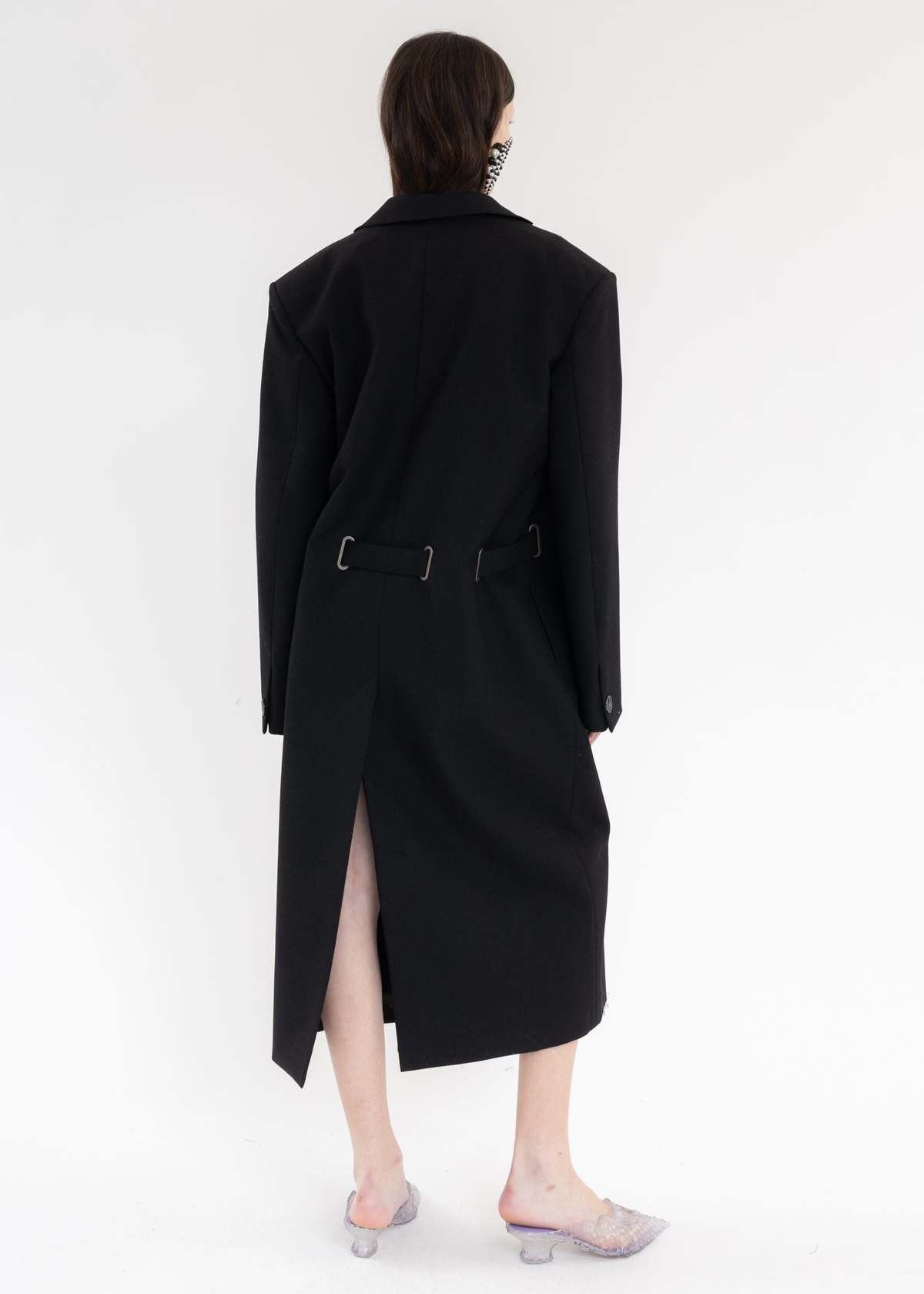 Y/project Y Belt Coat - Black | Garmentory