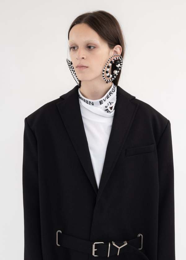 Y/project Y Belt Coat - Black | Garmentory