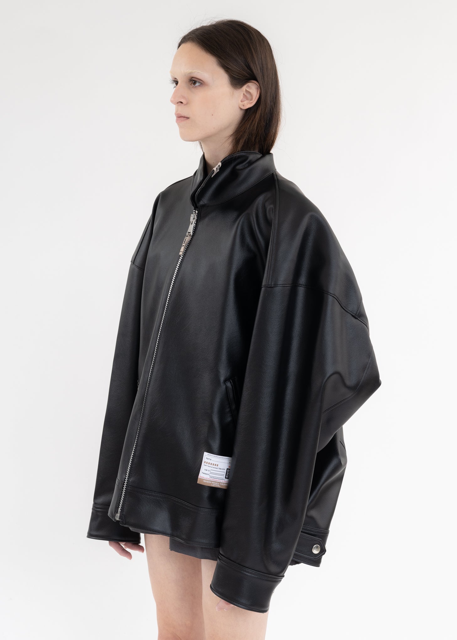Shoulder Jacket Pvc Mihara Yasuhiro Twisted Shoulder PVC Jacket - Black | Garmentory