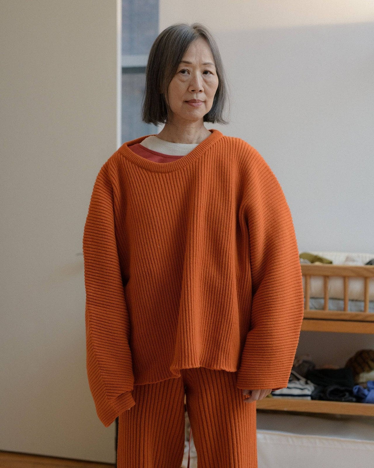 Baserange Kai Merino Sweater - Ami Orange | Garmentory