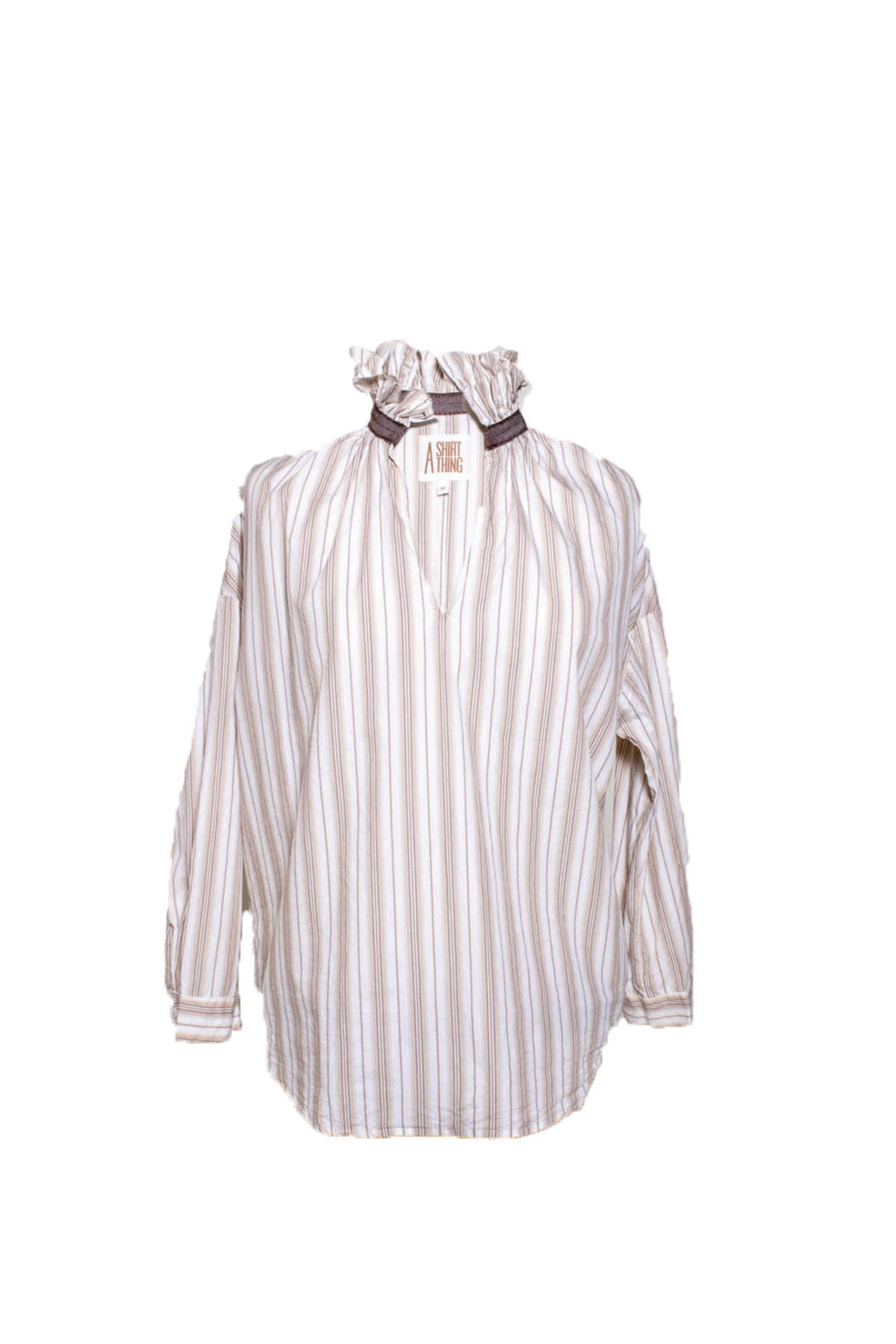 a shirt thing Penelope Stripe Shirt - Rope - Image 1 of 2