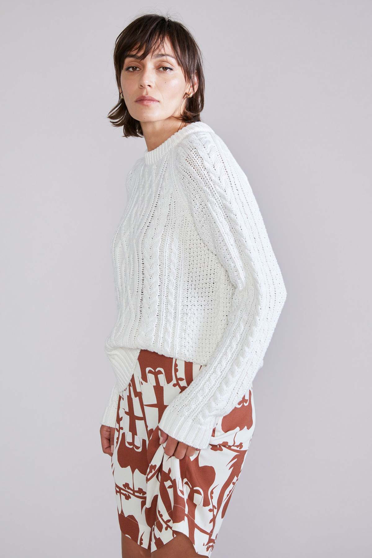 Laing Home Vivian Cable Knit Sweater - Chalk - Image 4 of 4