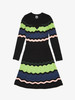 MISSONI Herringbone Knitted Dress - Black Multicolour - Thumbnail 1