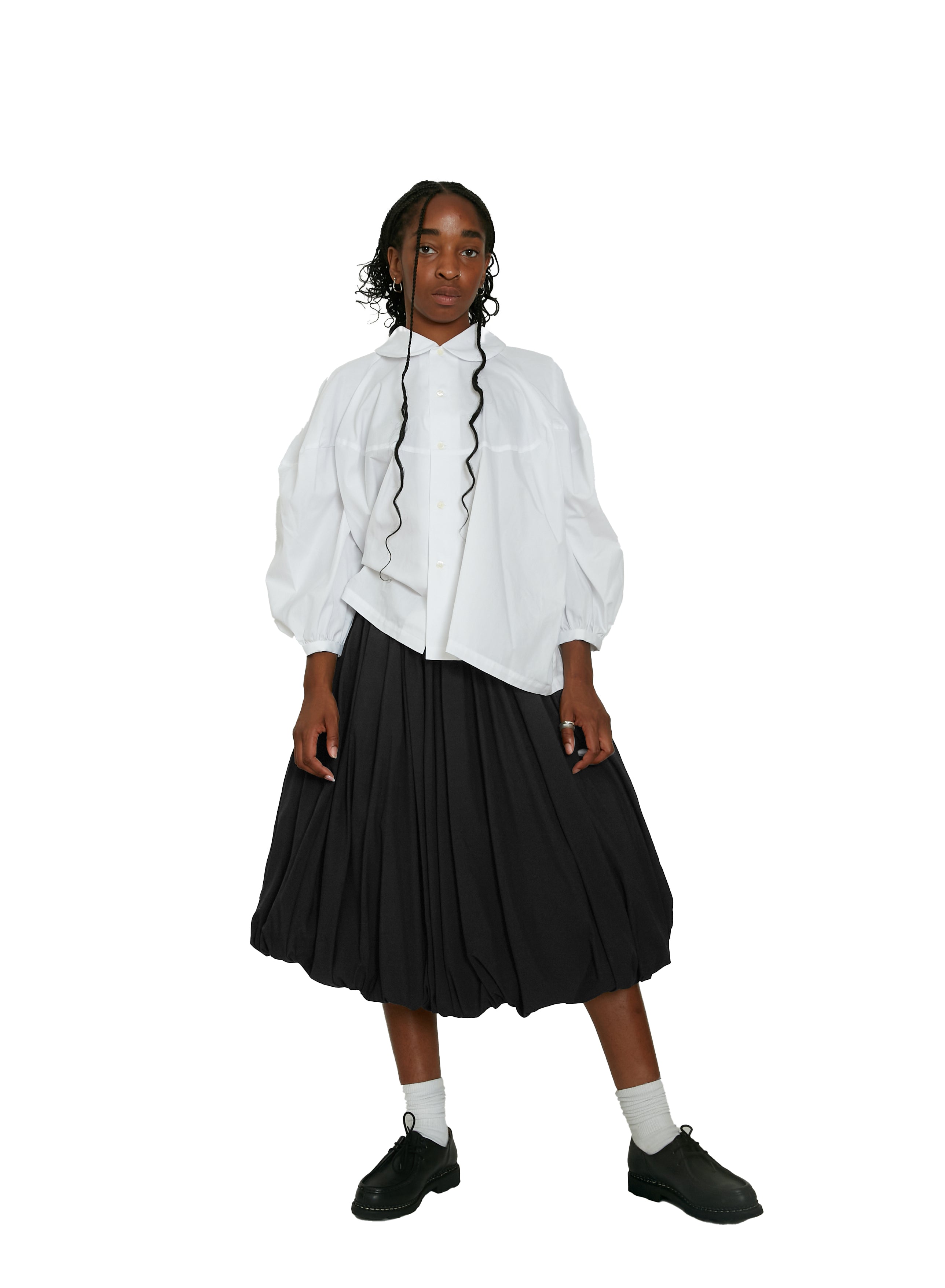 Comme des Garçons Wool Tropical Garment Washed Skirt - Black