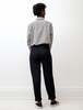 Sara Lanzi Womens Ribbed Straight Pants - Navy - Thumbnail 3