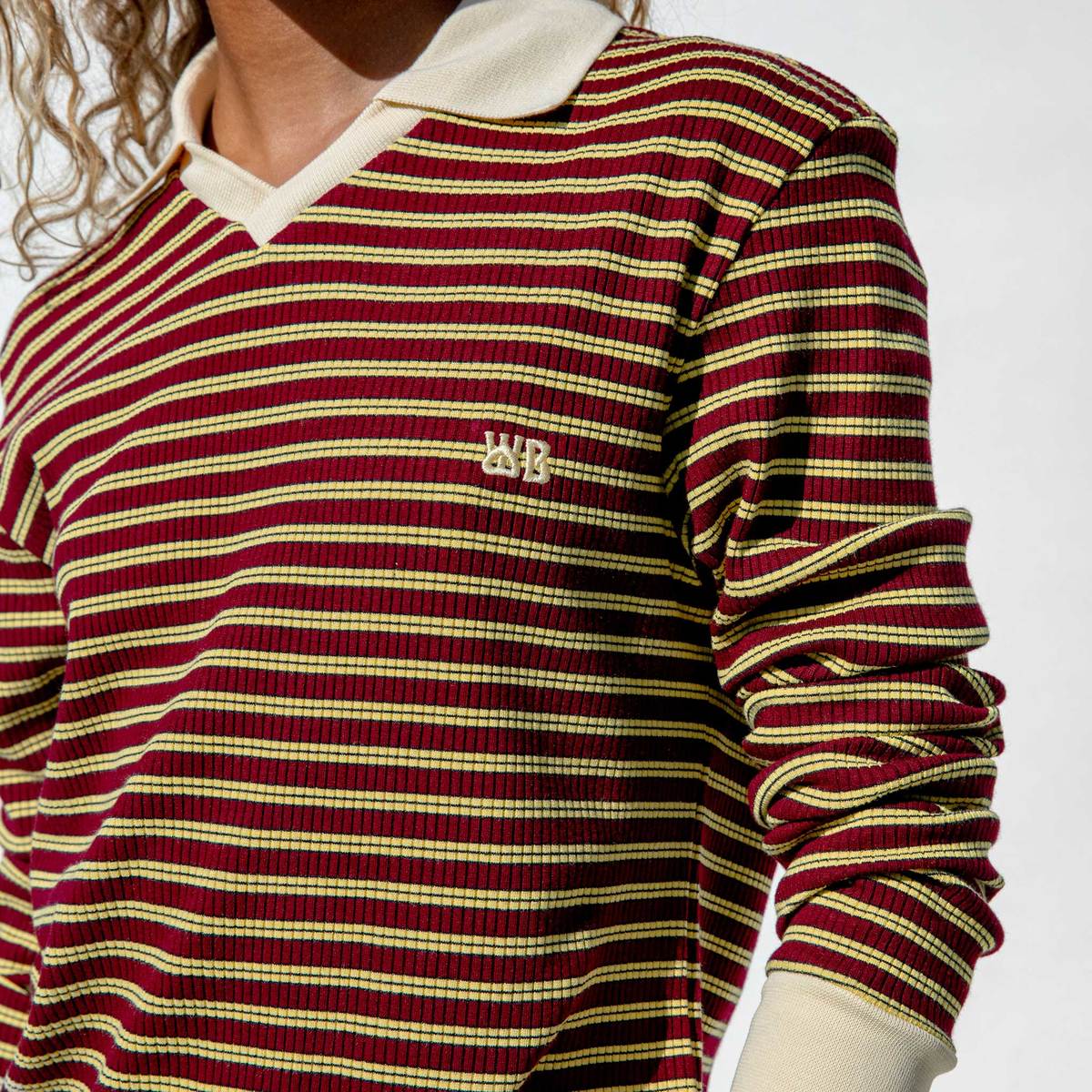 Wales Bonner Sonic Mens Polo Shirt - Brown | Garmentory