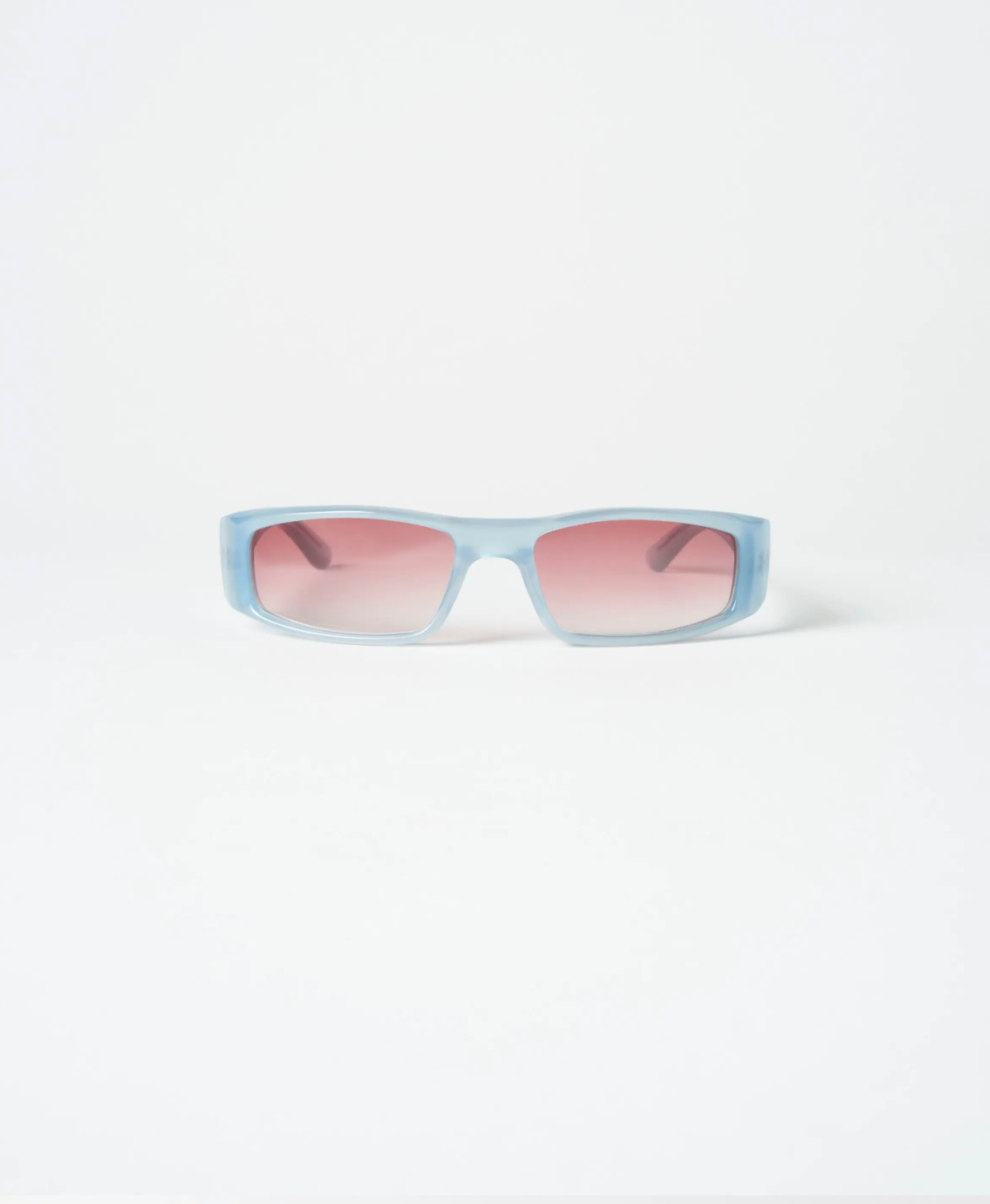 Chimi Jet Sunglasses in Soft Blue Rectangular Shape with purple / pink lens 04 Blue Sunglasses – CHIMI main image 3