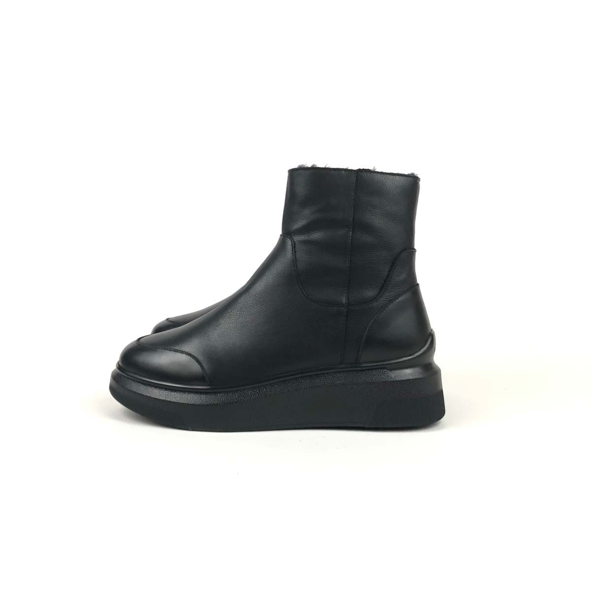 Suzanne Rae Shearling Sneaker Boot - Black - Image 1 of 4