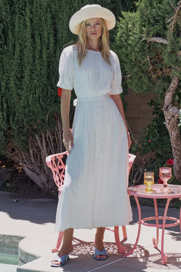 knee length dresses for ladies Blue Lace Cut Out Midi Dress  Club21.com