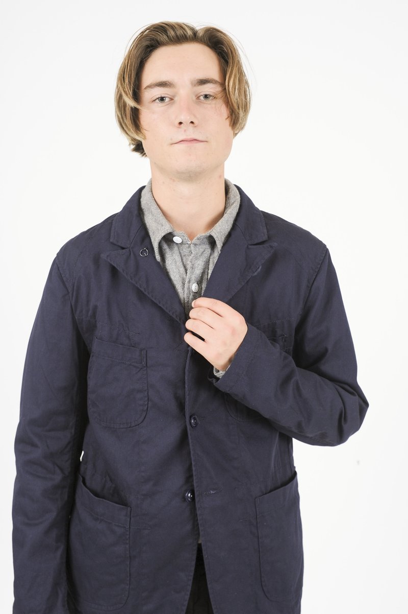 Engineered Garments Bedford Jacket- Dark Navy Cotton Double Cloth