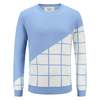 MATTER MATTERS Fill in the Grids Wool Cashmere-Blend Sweater - Light Blue - Thumbnail 1
