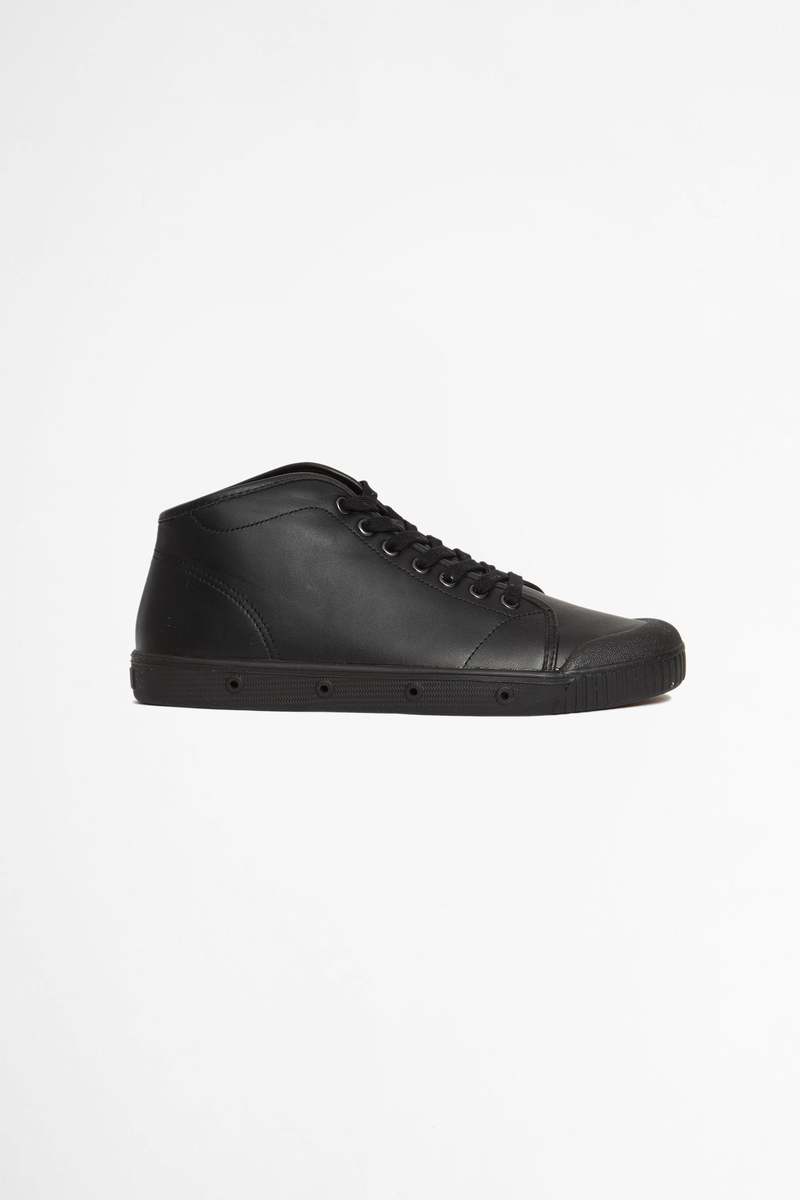 【SPRING COURT】M2 LAMBSKIN LEATHER / ブラック Black Leather M2 Lambskin High-Top Trainer | Spring Court