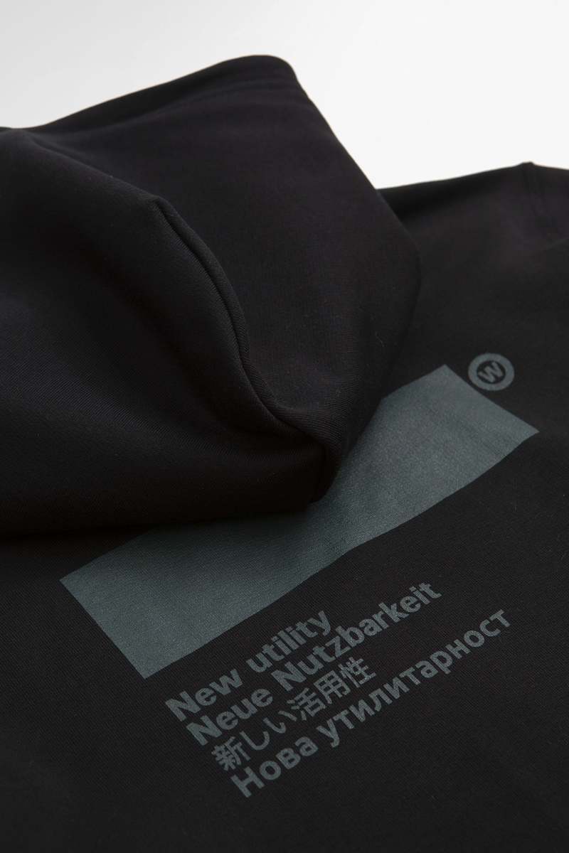 AFFXWRKS Standardised Hoodie Org. Cotton - Black/Alloy Green