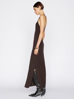 FRAME Denim Delicate Knot Dress - Brown | Garmentory FRAME Denim Delicate Knot Dress - Brown | Garmentory
