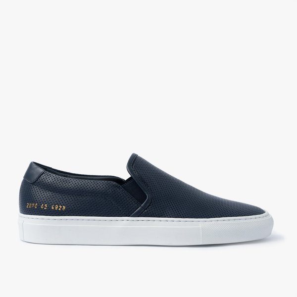 Common Projects Slip Ons in Navy Woman by Common Projects Slip On Suede - Navy | Garmentory main image 3