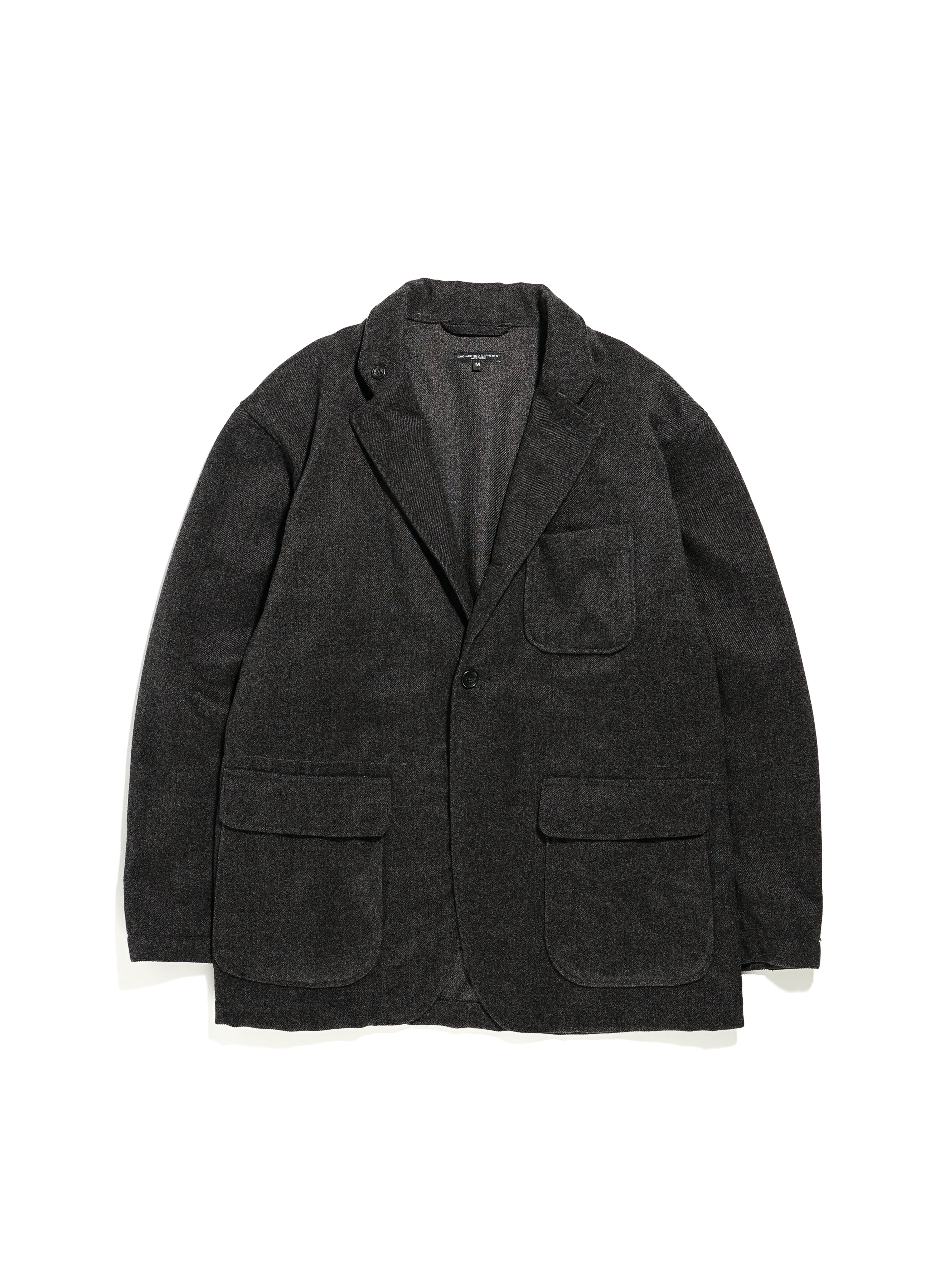 Engineered Garments Wool Cotton Flannel Loiter Jacket Grey Garmentory