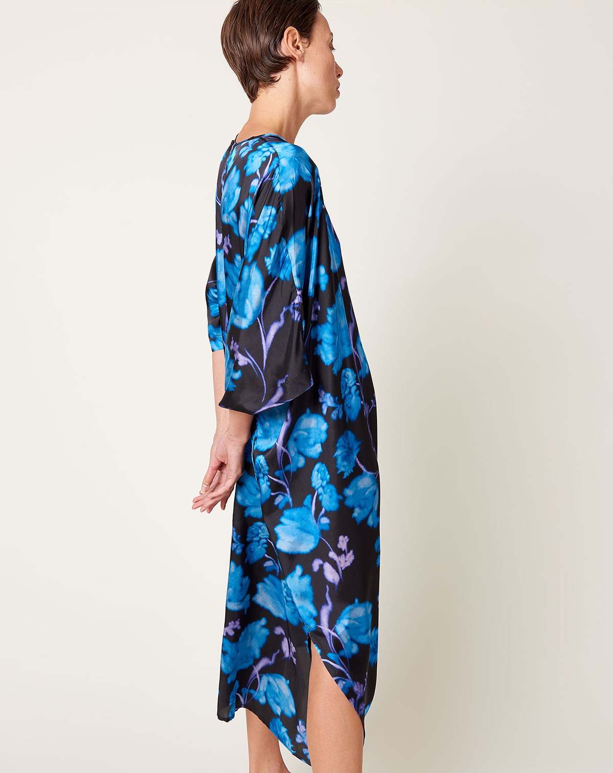 Darcia Dress in Blue Peonies - Image 5 of 6